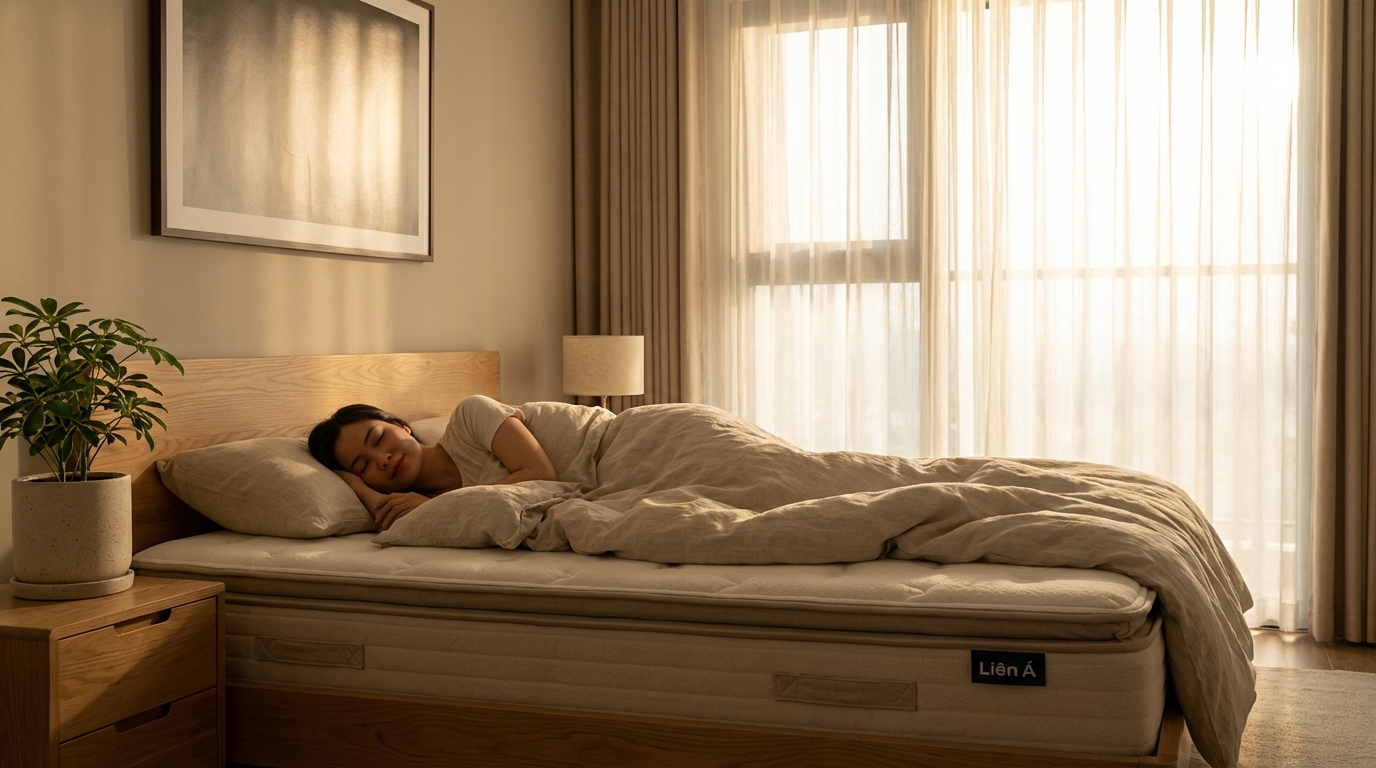 Giấc ngủ ngon trên nệm chất lượng cao